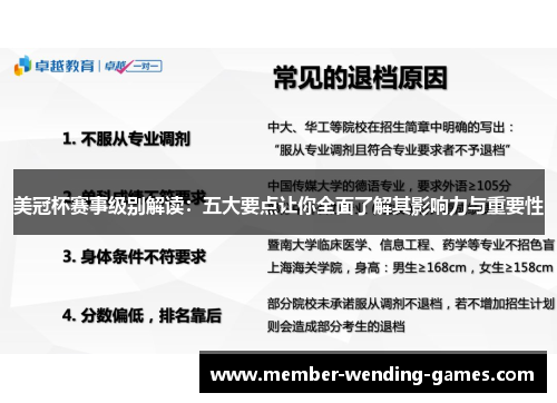 美冠杯赛事级别解读：五大要点让你全面了解其影响力与重要性